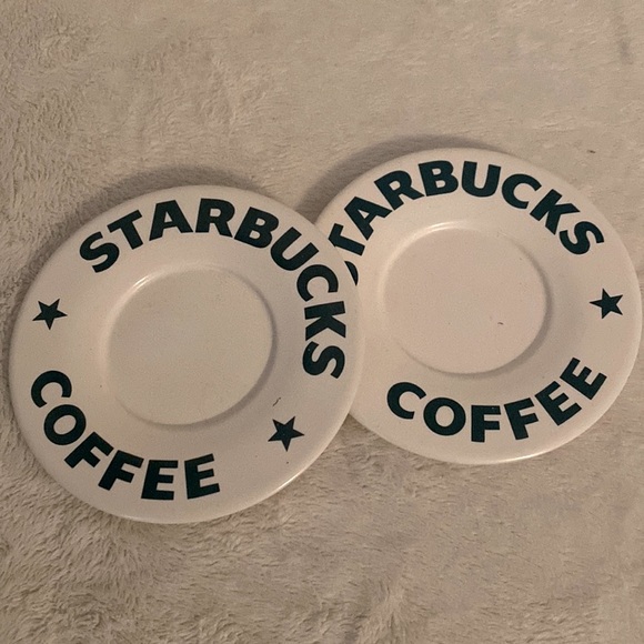 Starbucks Kitchen Starbucks Coffee Tea Saucers Plates White With